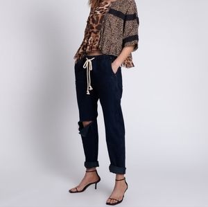 One Teaspoon Fox Black Shabbies Boyfriend Jean